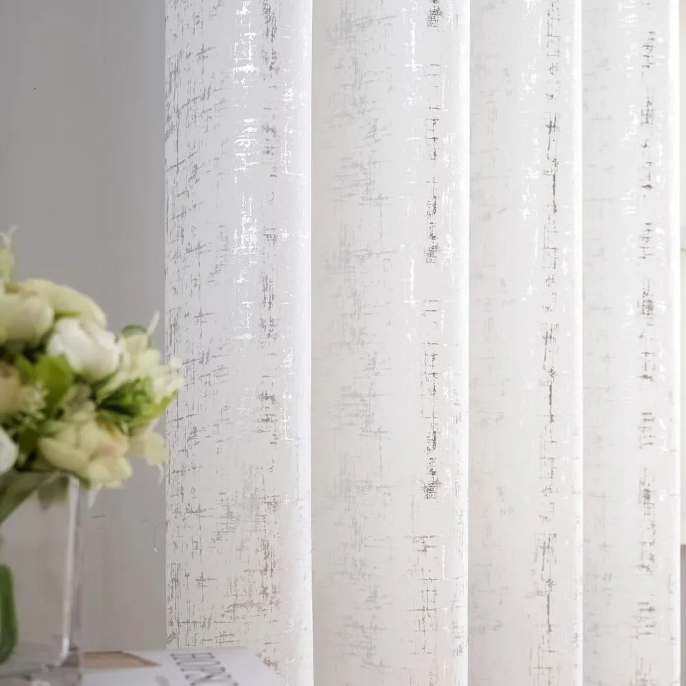 Taisier Home Geometric Dot Linen Curtains - 52